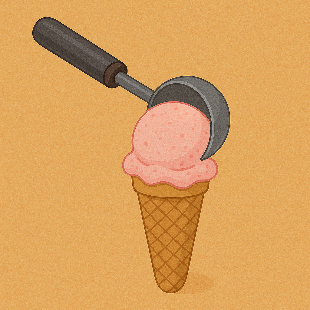 SCOOPING ICE CREAM