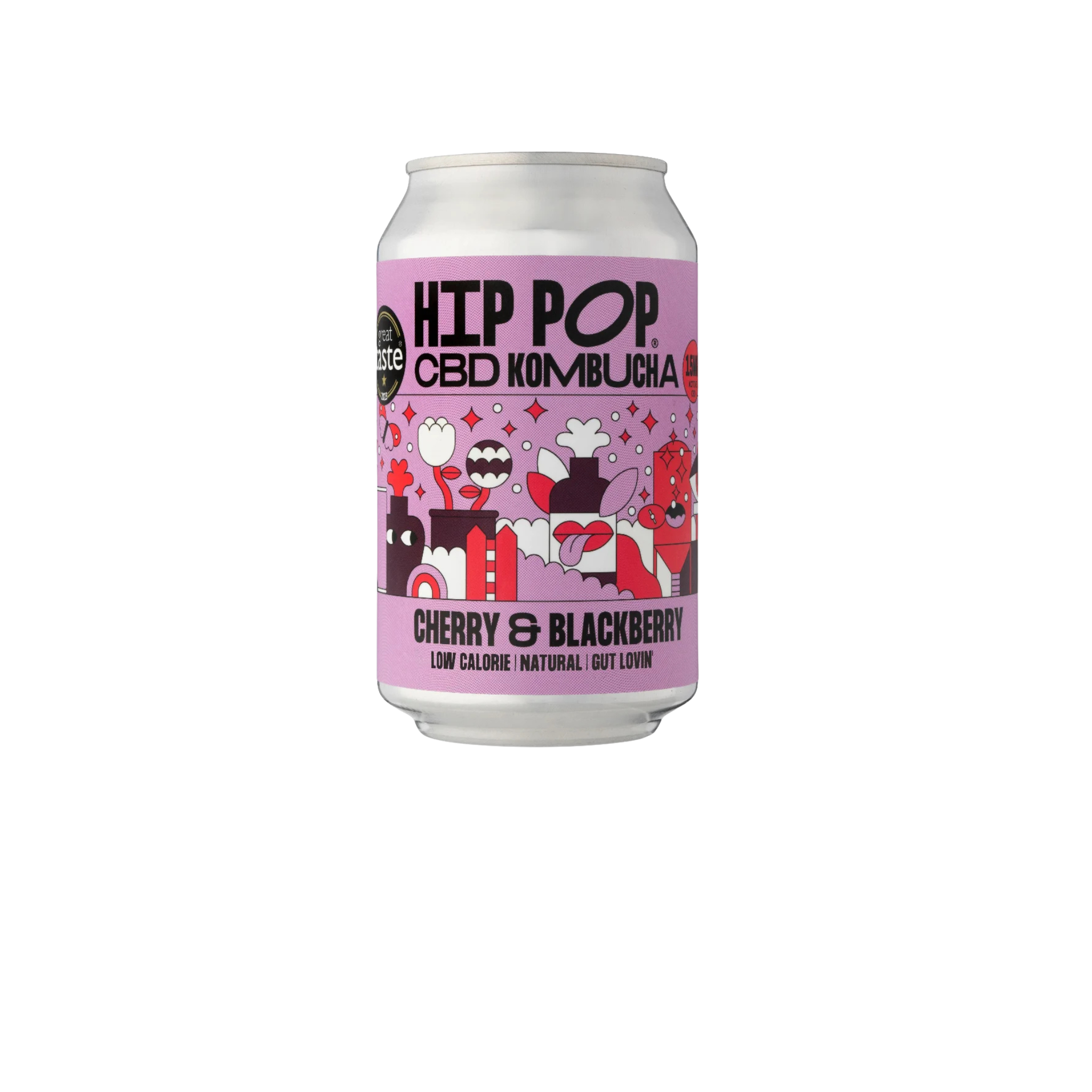Hip Pop Cherry Blackberry  Cbd Kombucha (12*330ml)