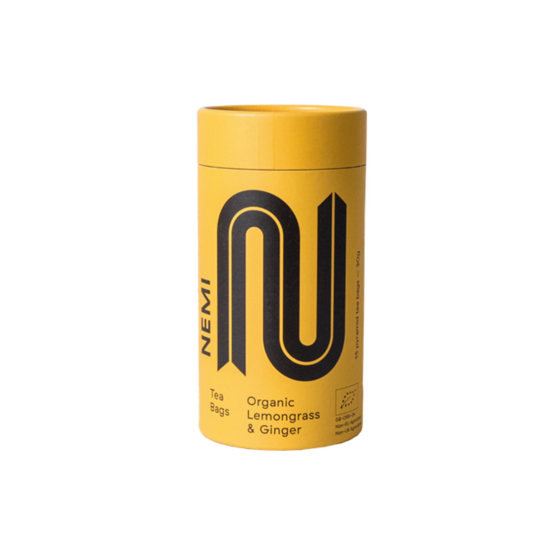 Nemi Lemongrass Ginger – pack of 15 soothing herbal tea bags blending citrusy lemongrass and spicy ginger; perfect for cafés, wellness venues, and wholesale herbal tea menus