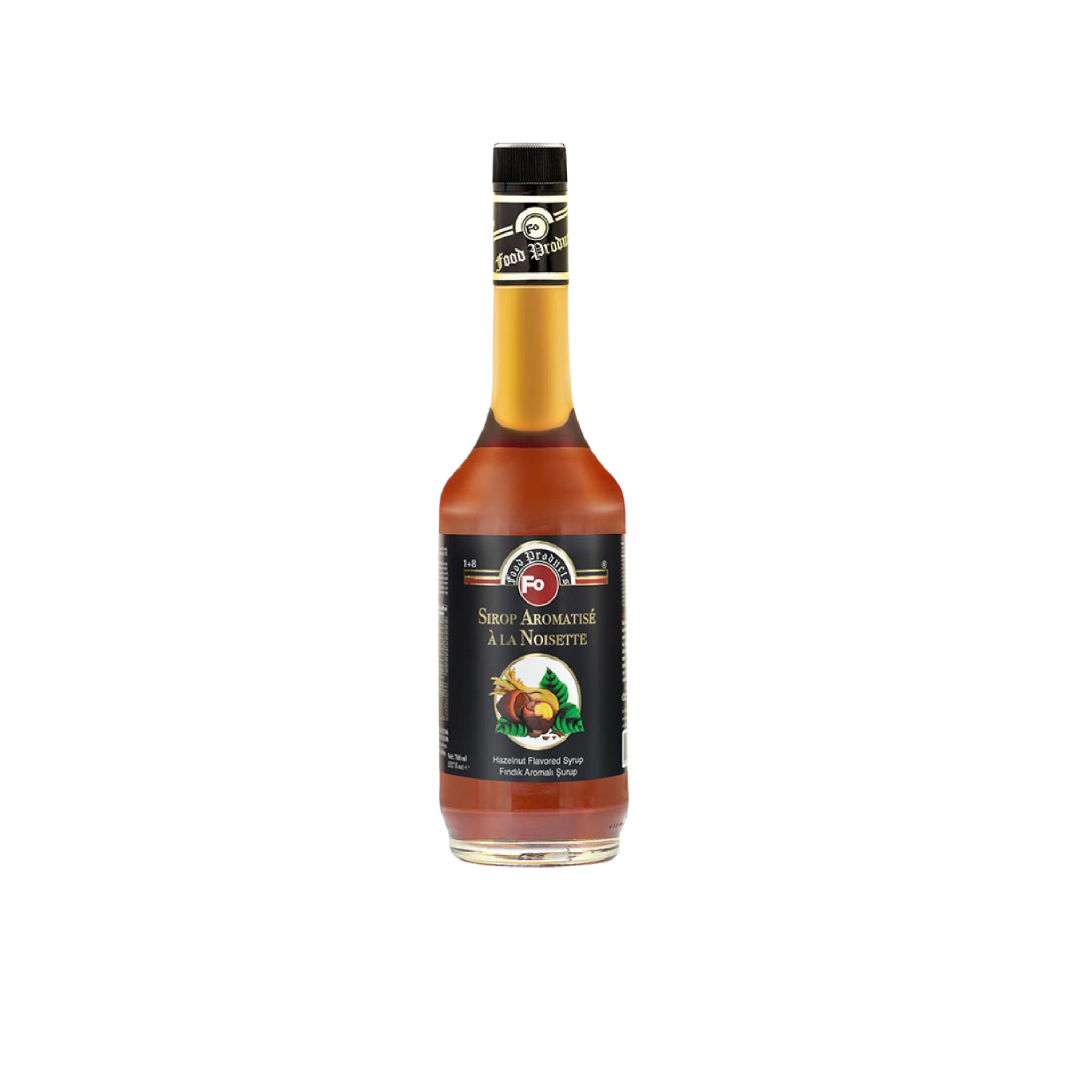 Fo Sugar Free Hazelnut Syrup – 700 ml bottle of rich, nutty hazelnut flavour with no added sugar; perfect for low-calorie coffees, lattes, and beverages in cafés, restaurants, and wholesale drink menus