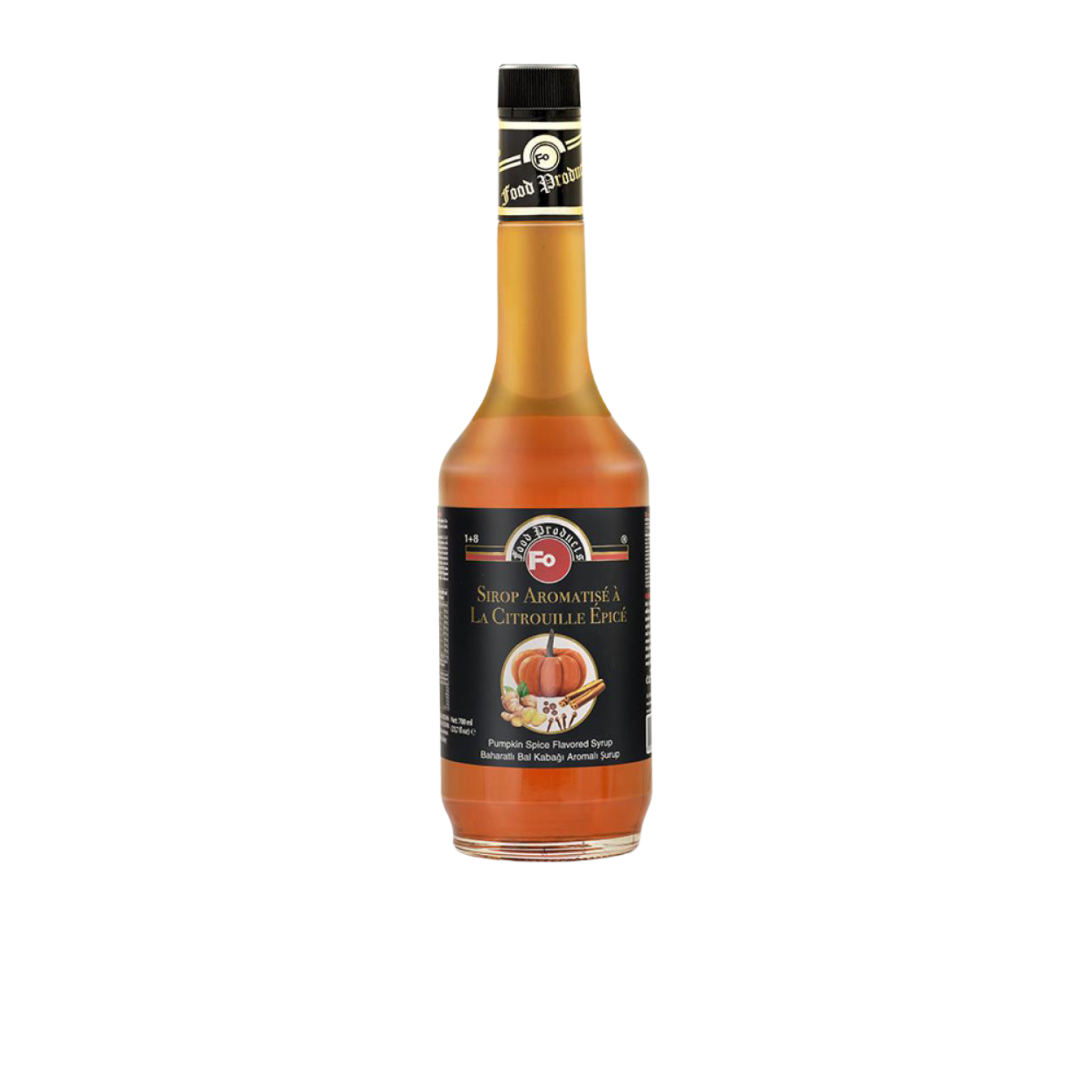Fo Pumpkin Syrup – 700 ml bottle of warm and spiced pumpkin-flavoured syrup; perfect for seasonal lattes, autumn-inspired drinks, and desserts in cafés, restaurants, and wholesale menus