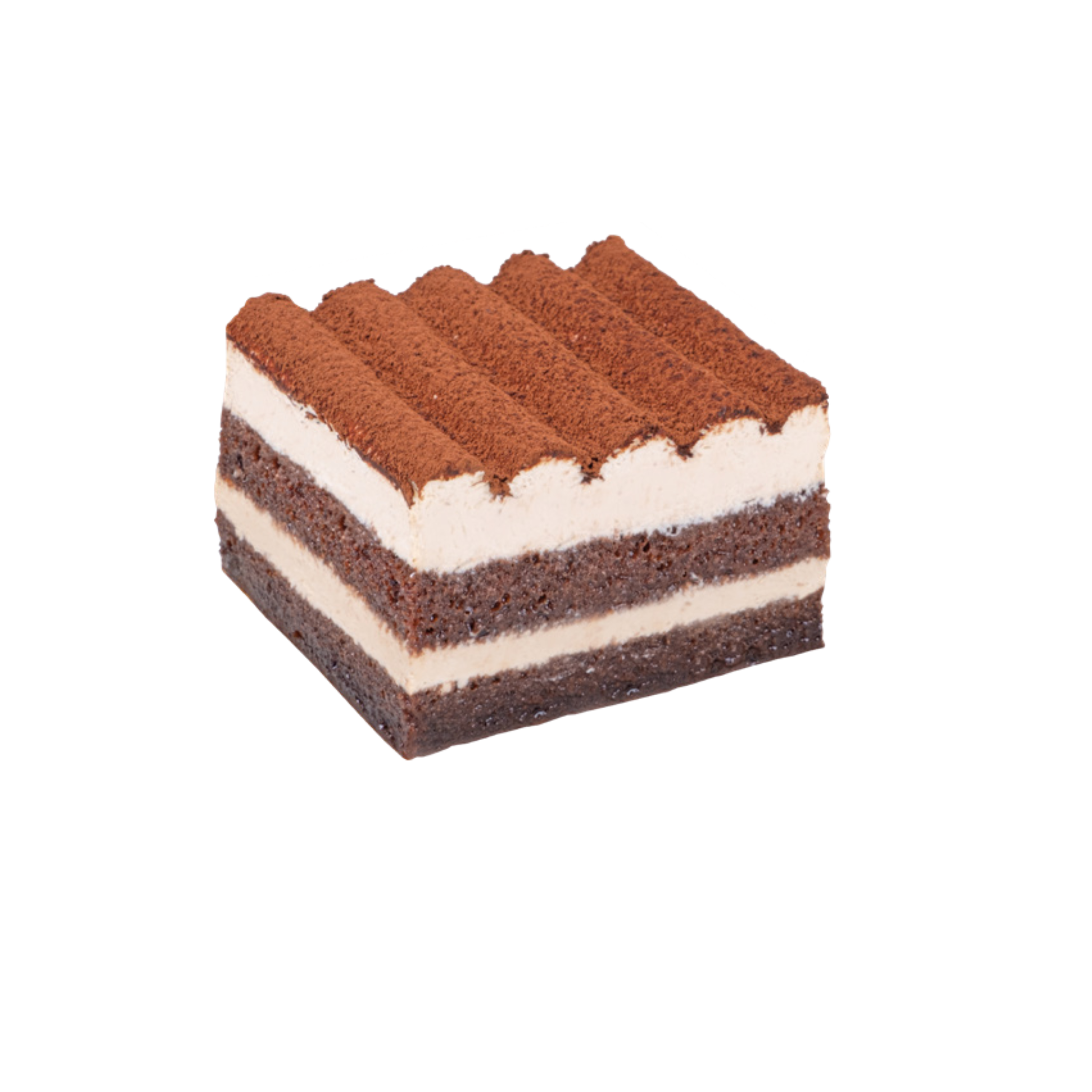 Square Tiramisu – 9-slice classic Italian dessert with layers of coffee-soaked sponge and mascarpone cream, ideal for wholesale supply to cafés, bakeries, and restaurants
