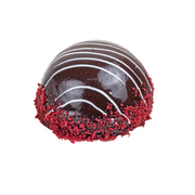 Cherry Dome Cake – 9-slice elegant dessert with a glossy cherry glaze and creamy mousse center, perfect wholesale option for cafés, bakeries, and restaurants