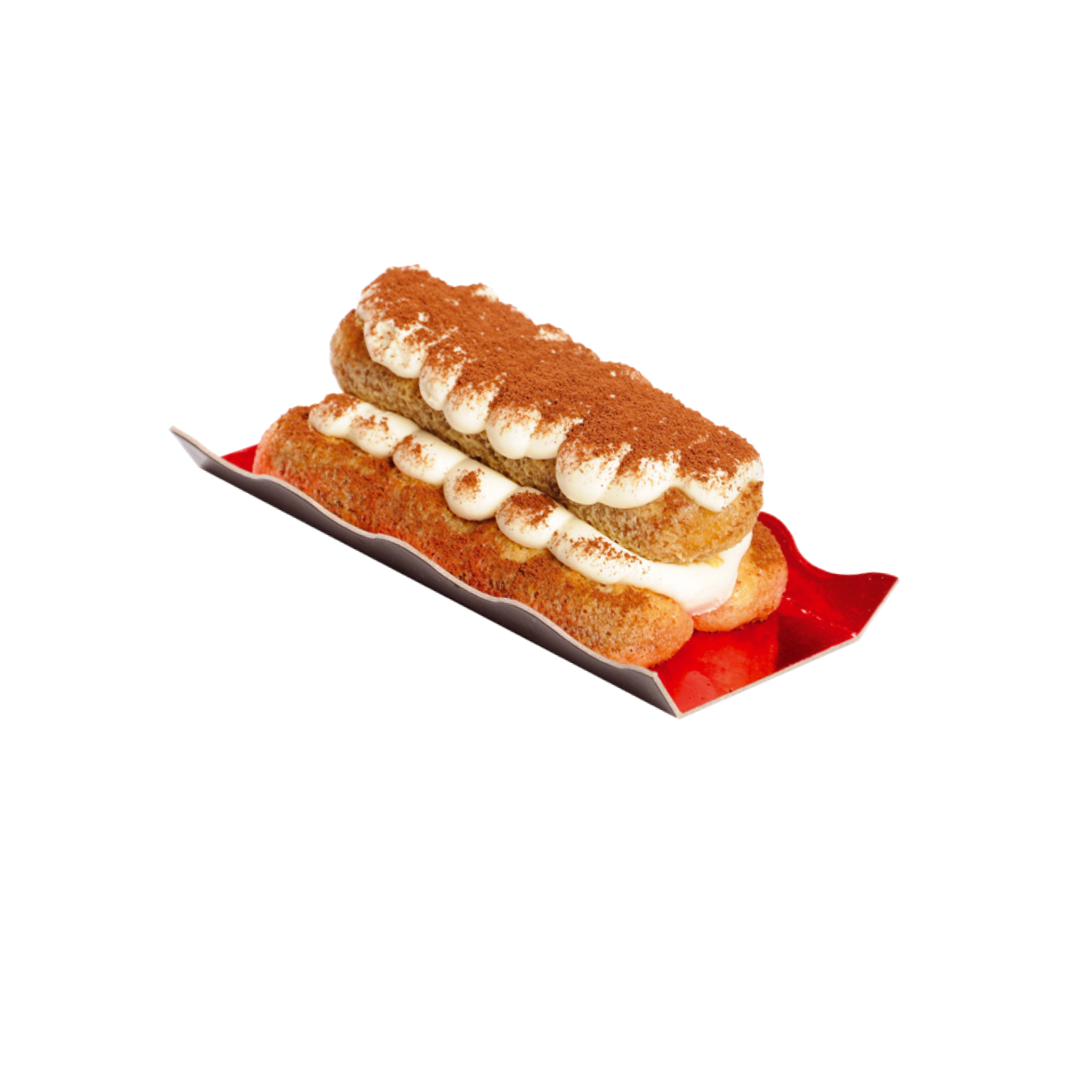 Finger Tiramisu – 8-slice elegant layered dessert made with coffee-soaked ladyfingers and mascarpone cream, perfect for wholesale to cafés, bakeries, and restaurants