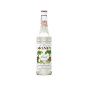 Monin Coconut Syrup – 70 ml mini bottle of rich and creamy coconut-flavoured syrup; perfect for tropical cocktails, iced coffees, smoothies, and wholesale café beverages