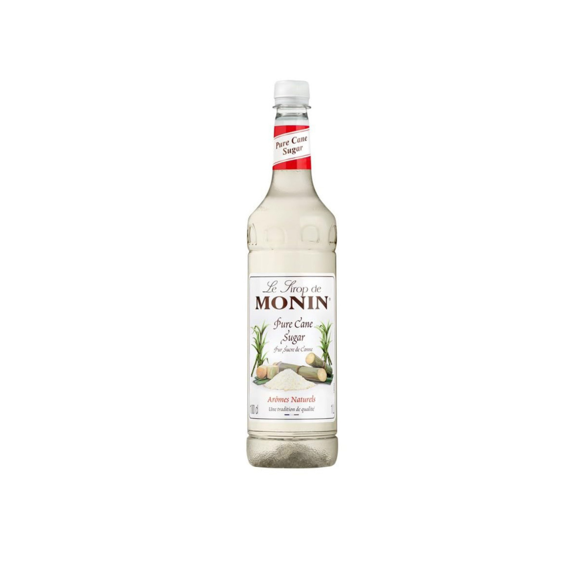 Monin Pure Cane Syrup – 70 ml mini bottle of classic sweetener made from pure cane sugar; ideal for flavouring coffees, teas, cocktails, and desserts in cafés, bars, and hospitality settings