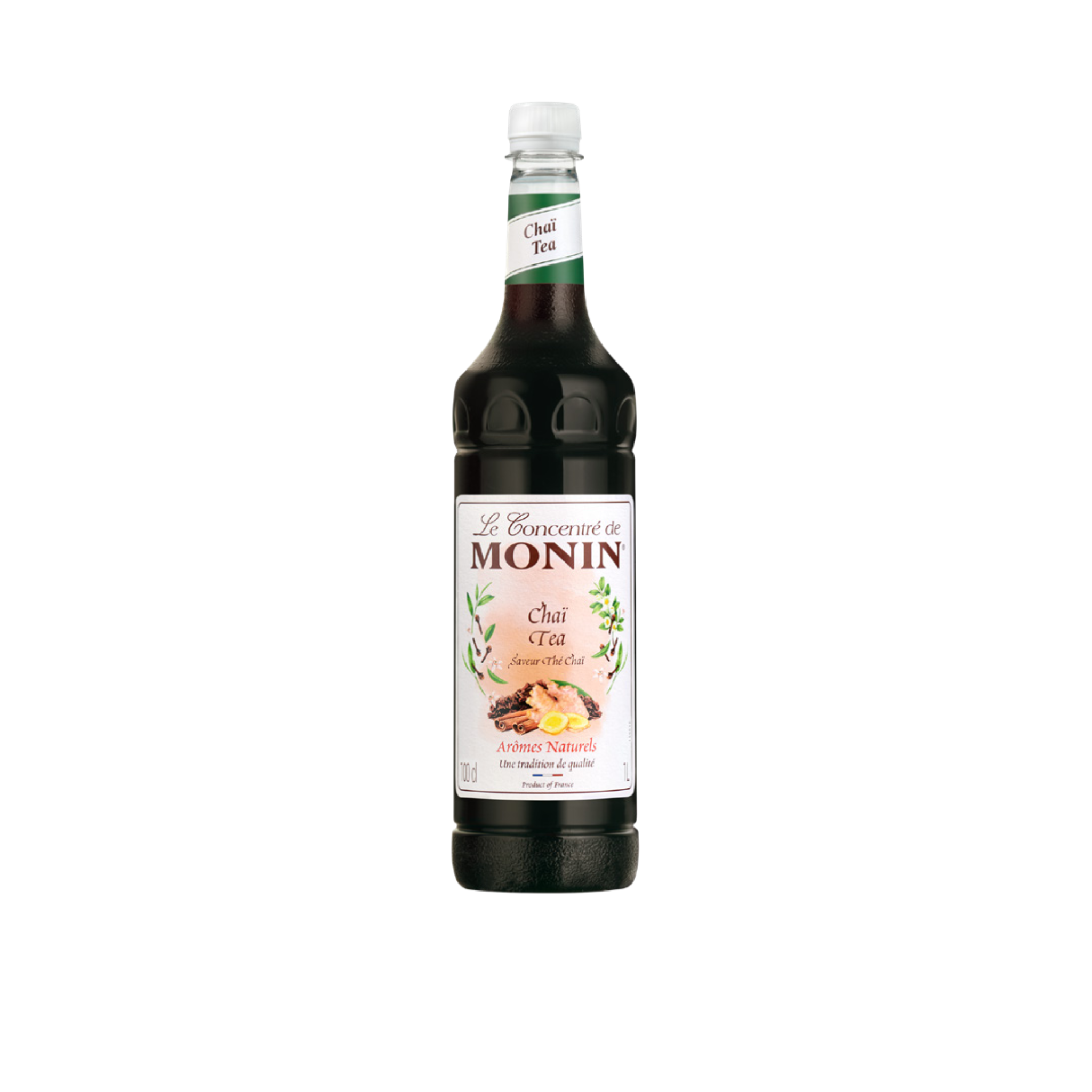 Monin Chai Syrup – 1 L bottle of bold, spiced syrup with notes of cinnamon, clove, and black tea; perfect for creating chai lattes, spiced coffees, and warming seasonal drinks in cafés and wholesale menus