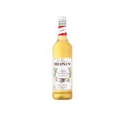 Monin Vanilla Syrup – 1 L bottle of smooth, aromatic vanilla-flavoured syrup; perfect for flavouring coffees, lattes, cocktails, and desserts in cafés, bars, restaurants, and wholesale beverage menus