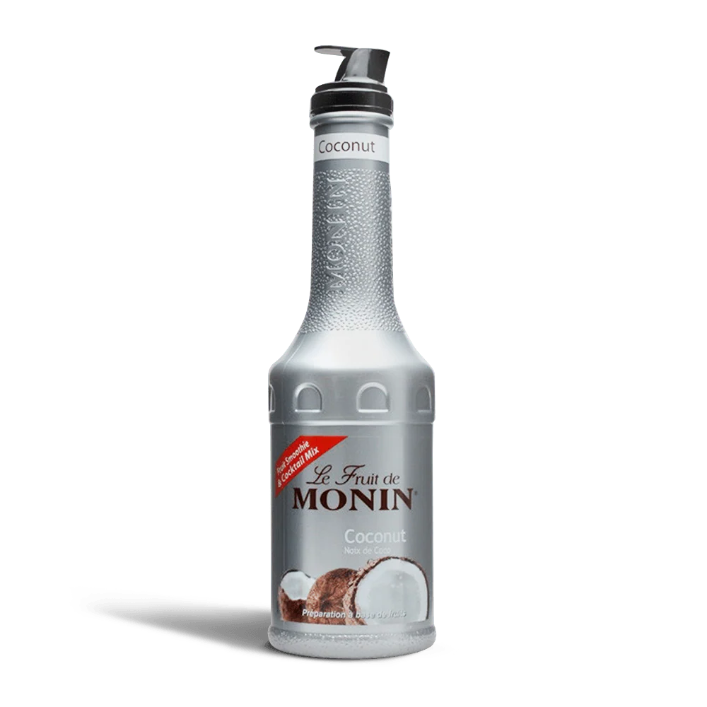 Monin Coconut Purée – 1 L creamy and tropical coconut purée, ideal for crafting smoothies, cocktails, frappés, and milkshakes; perfect wholesale supply for cafés, juice bars, and restaurants