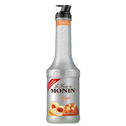 Monin Peach Purée – 1 L luscious and fruity peach purée, ideal for crafting vibrant smoothies, cocktails, frappés, milkshakes, and dessert sauces; perfect wholesale supply for cafés, juice bars, and restaurants