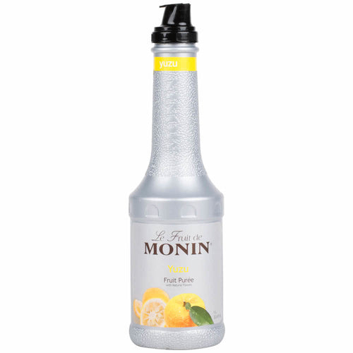 Monin Yuzu Purée – 1 L zesty Japanese yuzu citrus purée, ideal for crafting bright smoothies, cocktails, frappés, milkshakes, and dessert sauces; perfect for wholesale supply to cafés, juice bars, and restaurants