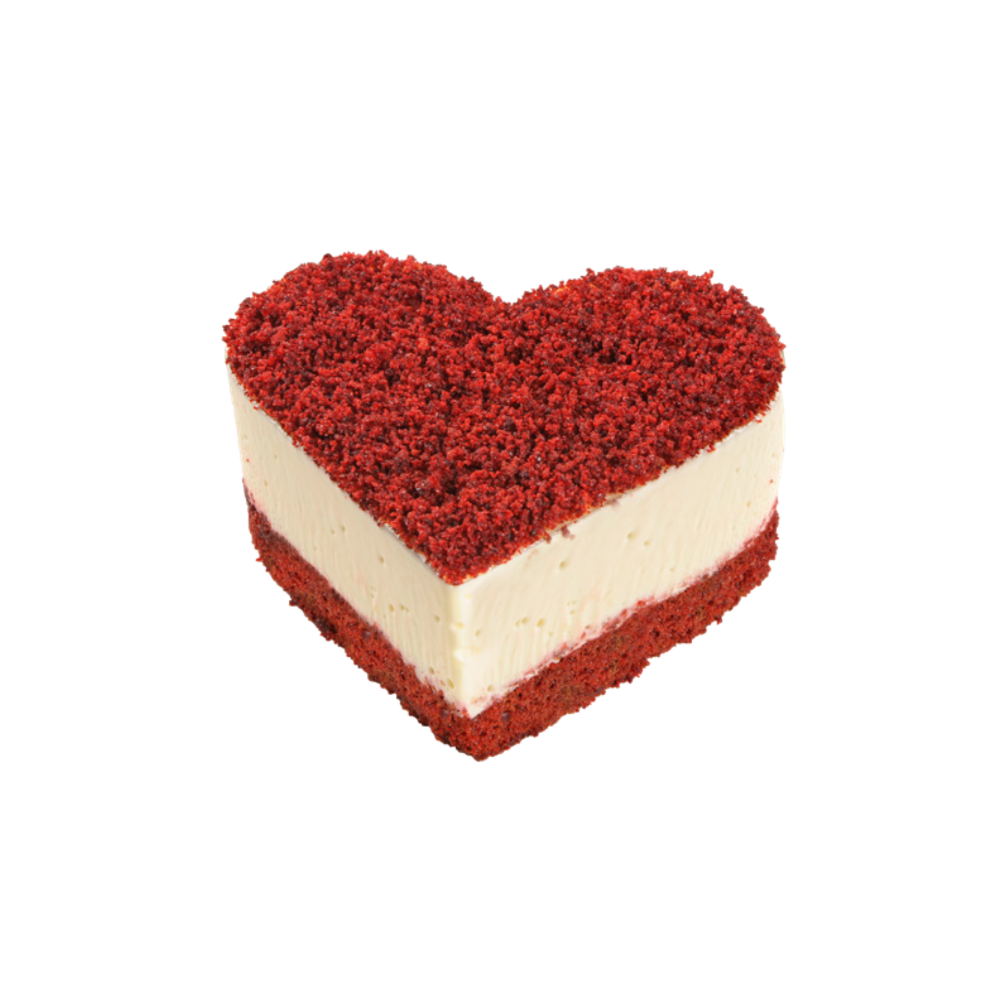 Raspberry Heart Cake Mono – 5-slice heart-shaped dessert with raspberry glaze and creamy layers, perfect wholesale treat for cafés, bakeries, and restaurants