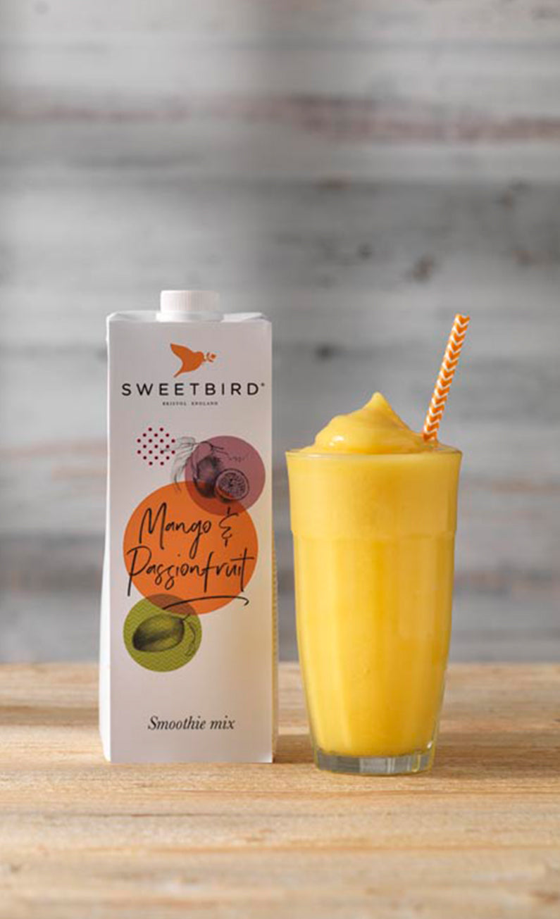 Sweetbird Mango & Passionfruit Smoothie – 1L tropical fruit blend, perfect for smoothies, mocktails, and wholesale supply to cafés, juice bars, and restaurants