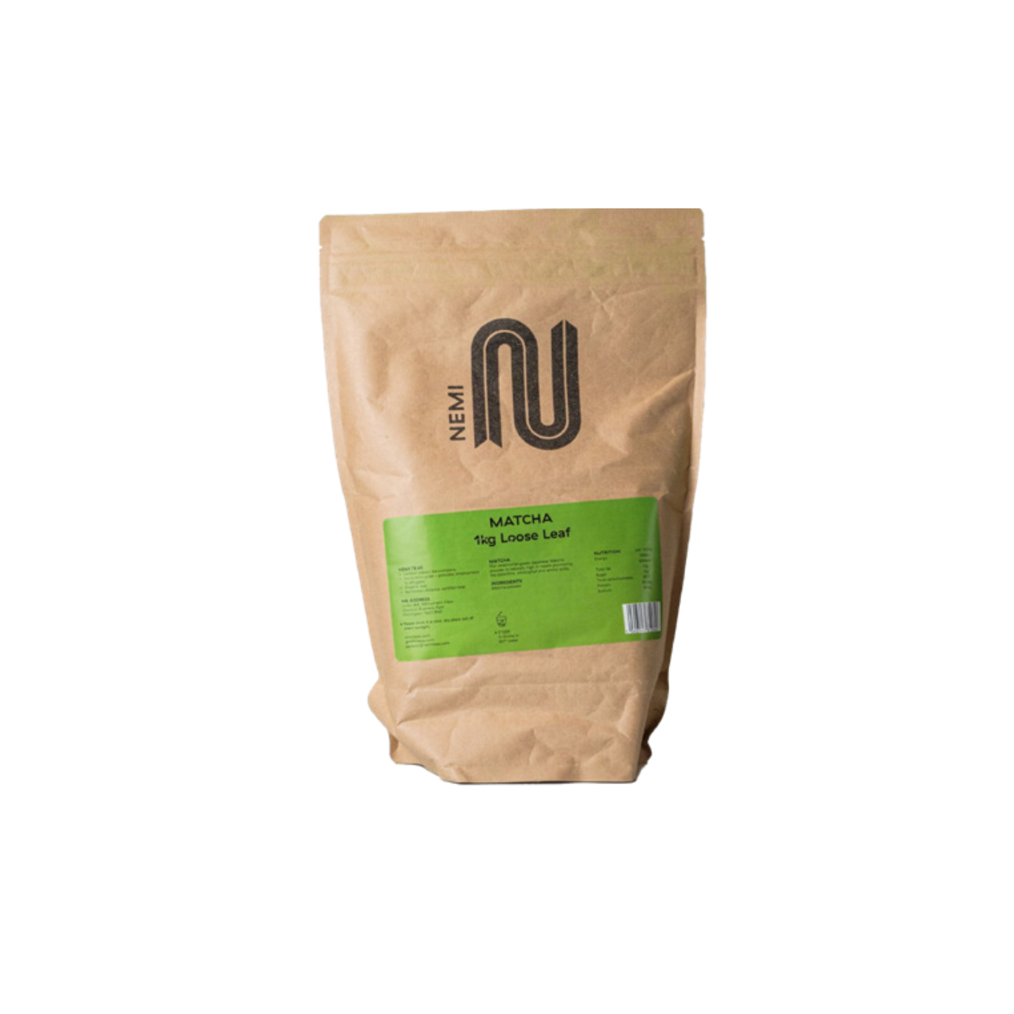 Nemi Matcha Powder – 1 kg premium ceremonial-grade green tea powder with vibrant umami flavor and silky texture; ideal for crafting matcha lattes, teas, smoothies, and desserts in wholesale quantities for cafés, tea houses, and restaurants