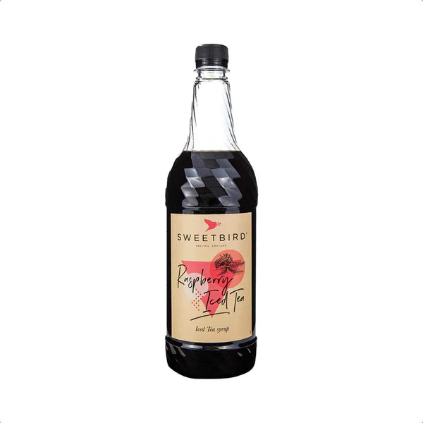 Sweetbird Raspberry Iced Tea Syrup – 1L fruity and refreshing syrup, perfect for crafting iced teas and ideal for wholesale supply to cafés, juice bars, and restaurants
