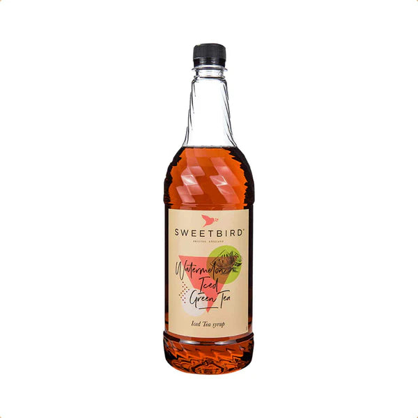 Sweetbird Watermelon Iced Green Tea Syrup – 1L refreshing blend of green tea and juicy watermelon, ideal for iced drinks and wholesale supply to cafés, juice bars, and restaurants