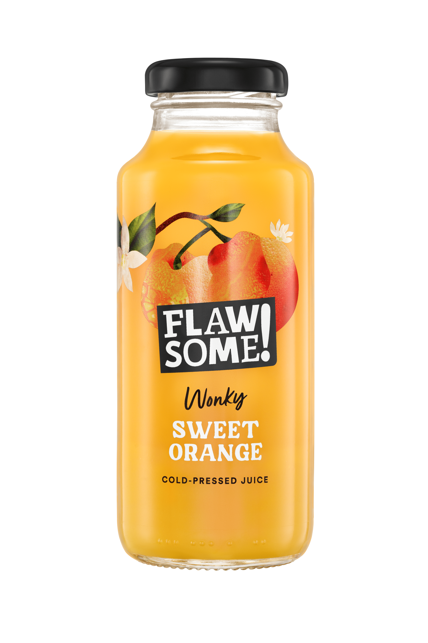 Flawsome Orange Juice – 12 × 250 ml cold-pressed, lightly pulpy juice with fresh citrus taste; perfect for wholesale supply to cafés, juice bars, and retailers
