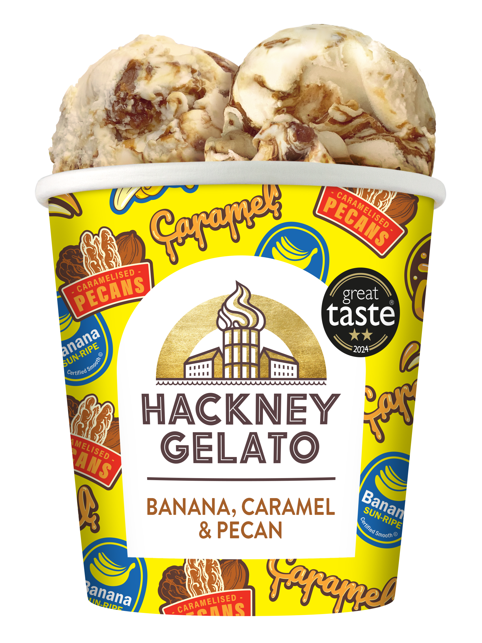 Hackney Gelato Banana Caramel & Pecan Gelato