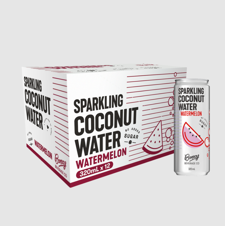 Bonsoy Sparkling Coconut Water w/ Watermelon 12x250 ml