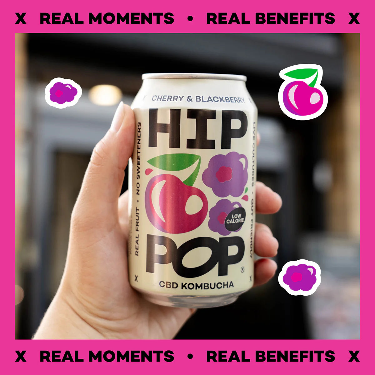 Hip Pop Cherry Blackberry  Cbd Kombucha