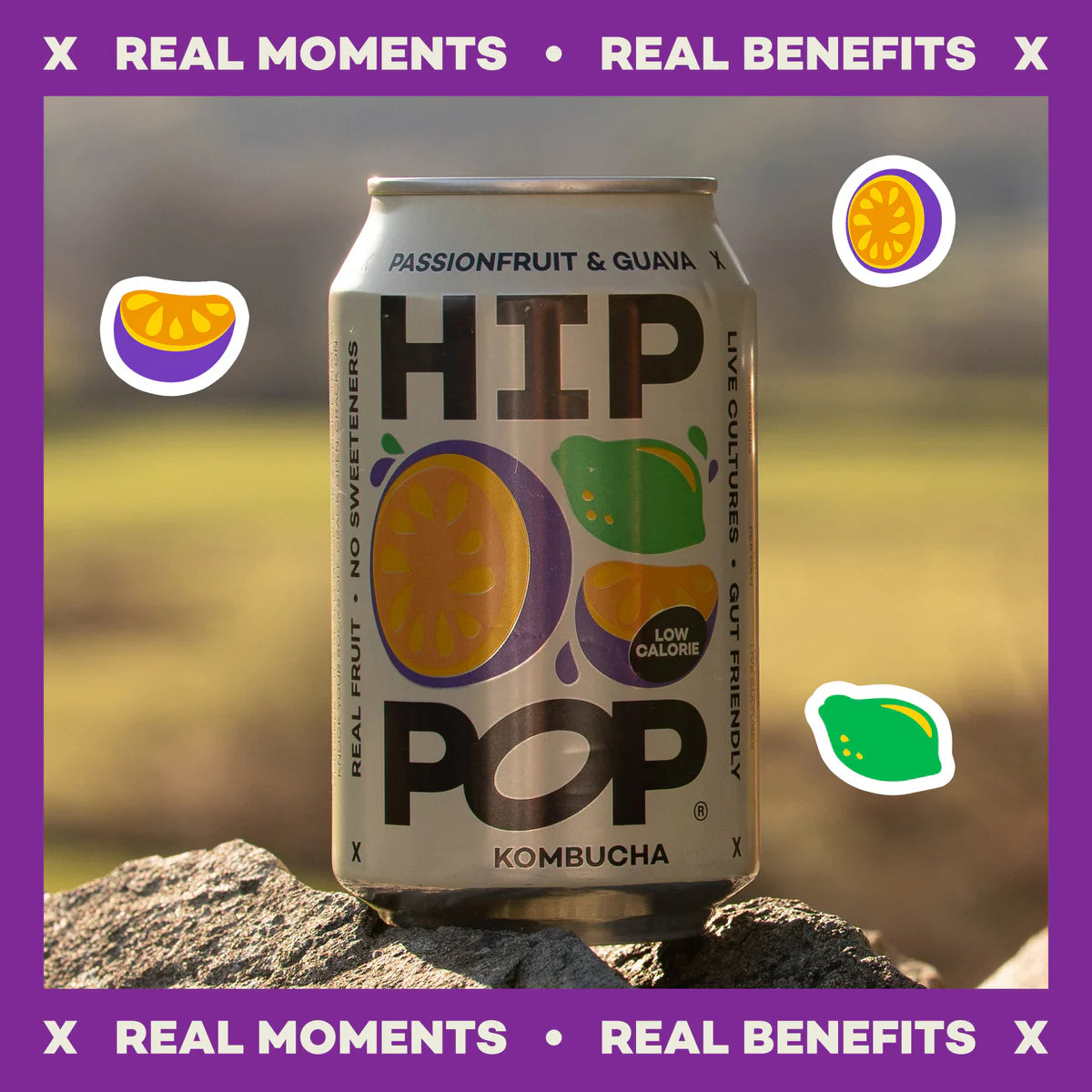 Hip Pop Passionfruit and Guava CBD Kombucha