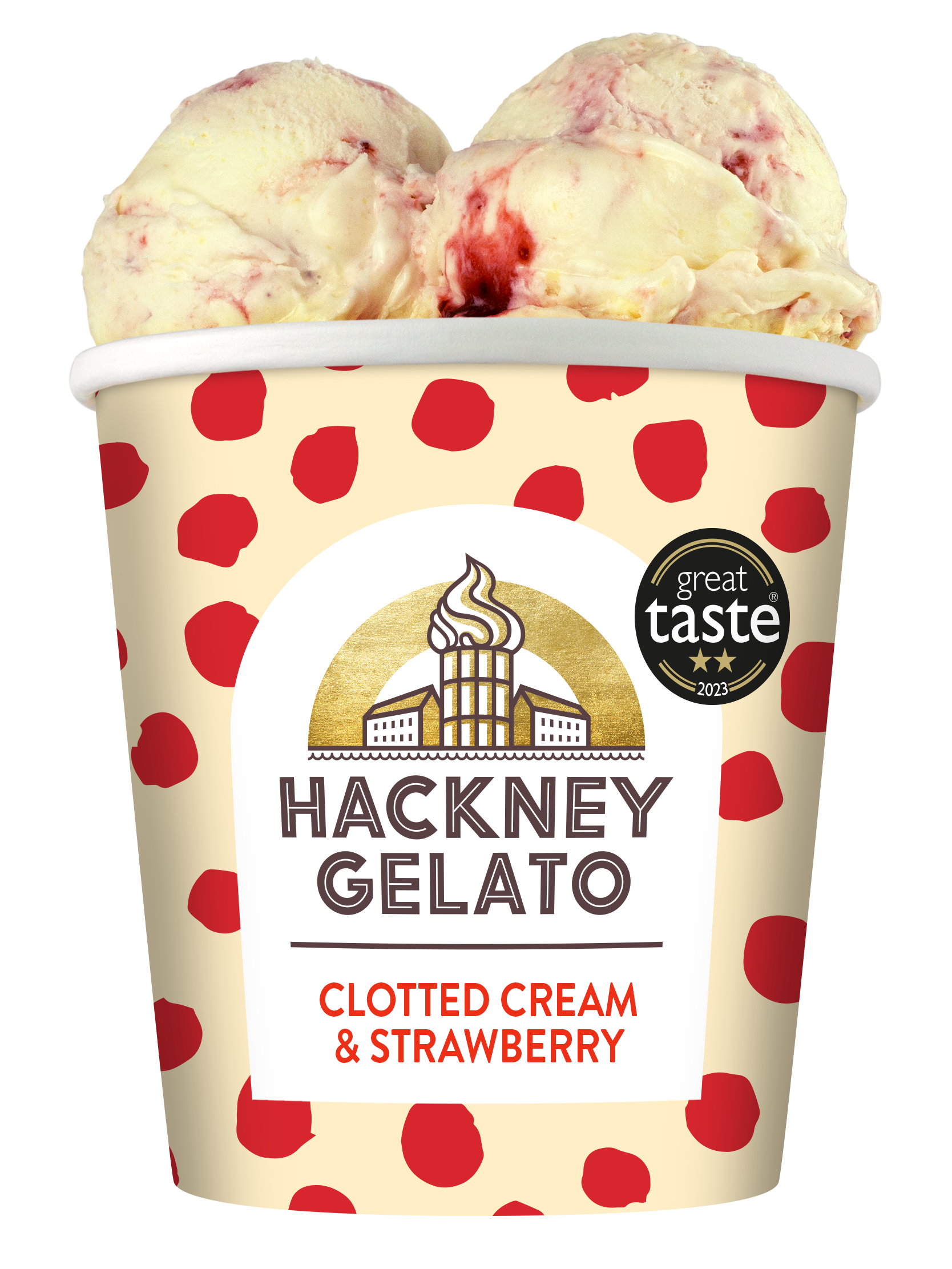 Hackney Gelato Clotted Cream and Strawberry Ice Cream