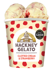 Hackney Gelato Clotted Cream and Strawberry Ice Cream