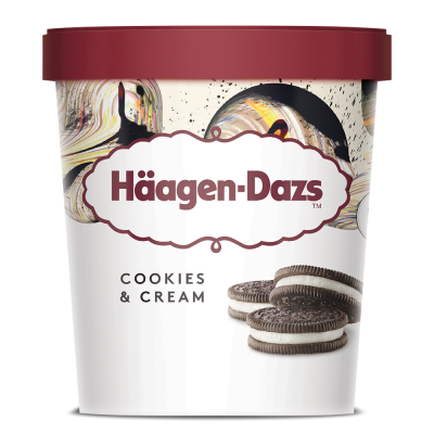 Haagen-Dazs Cookie and Cream Tub