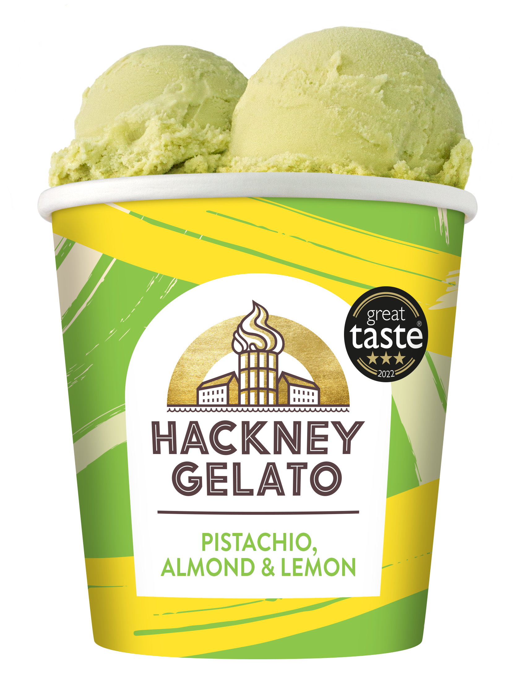 Hackney Gelato Pistachio Almond and Lemon Ice Cream