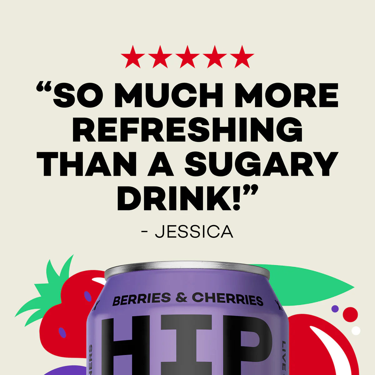 Hip Pop Berries & Cherries Soda
