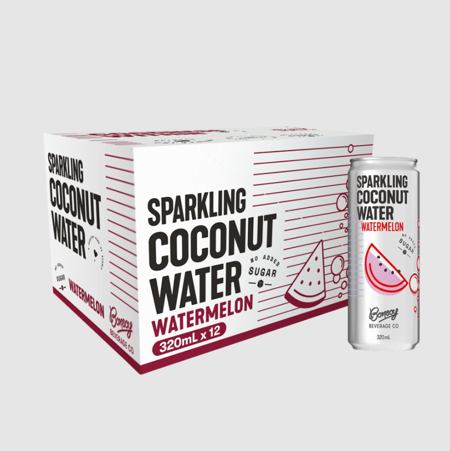 Bonsoy Sparkling Coconut Water w/ Watermelon 12x250 ml - NICE WHOLESALE