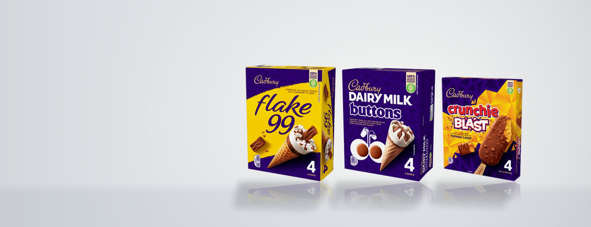 Cadbury ice cream cone and stick multipacks