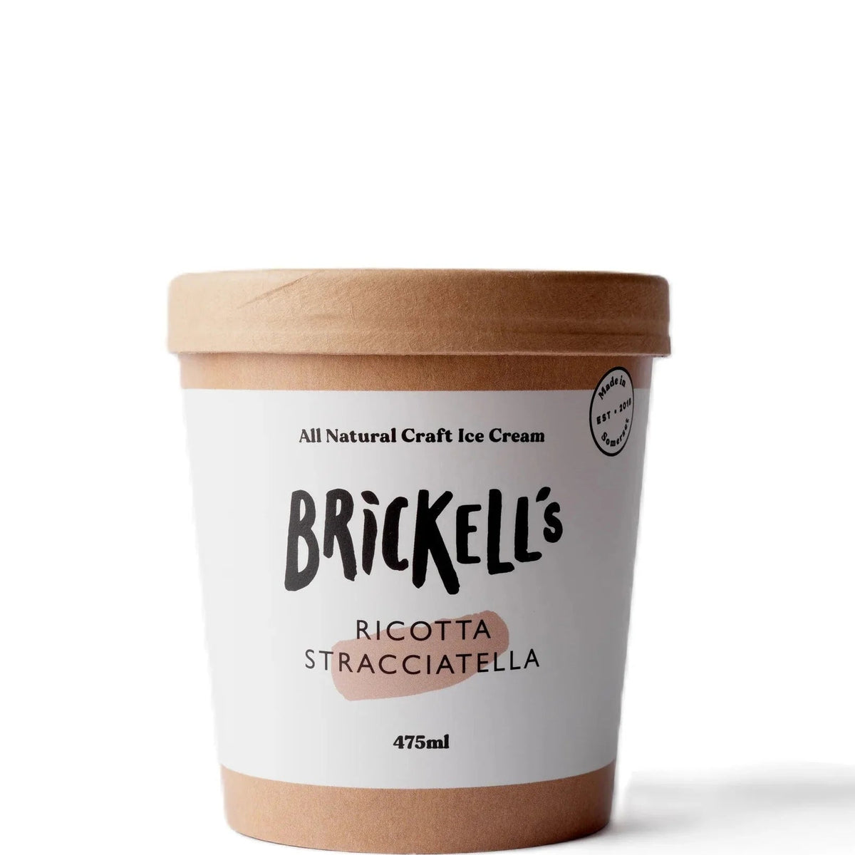 Brickell's Ricotta Stracciatella Ice Cream | 6 x 475ml - NICE WHOLESALE