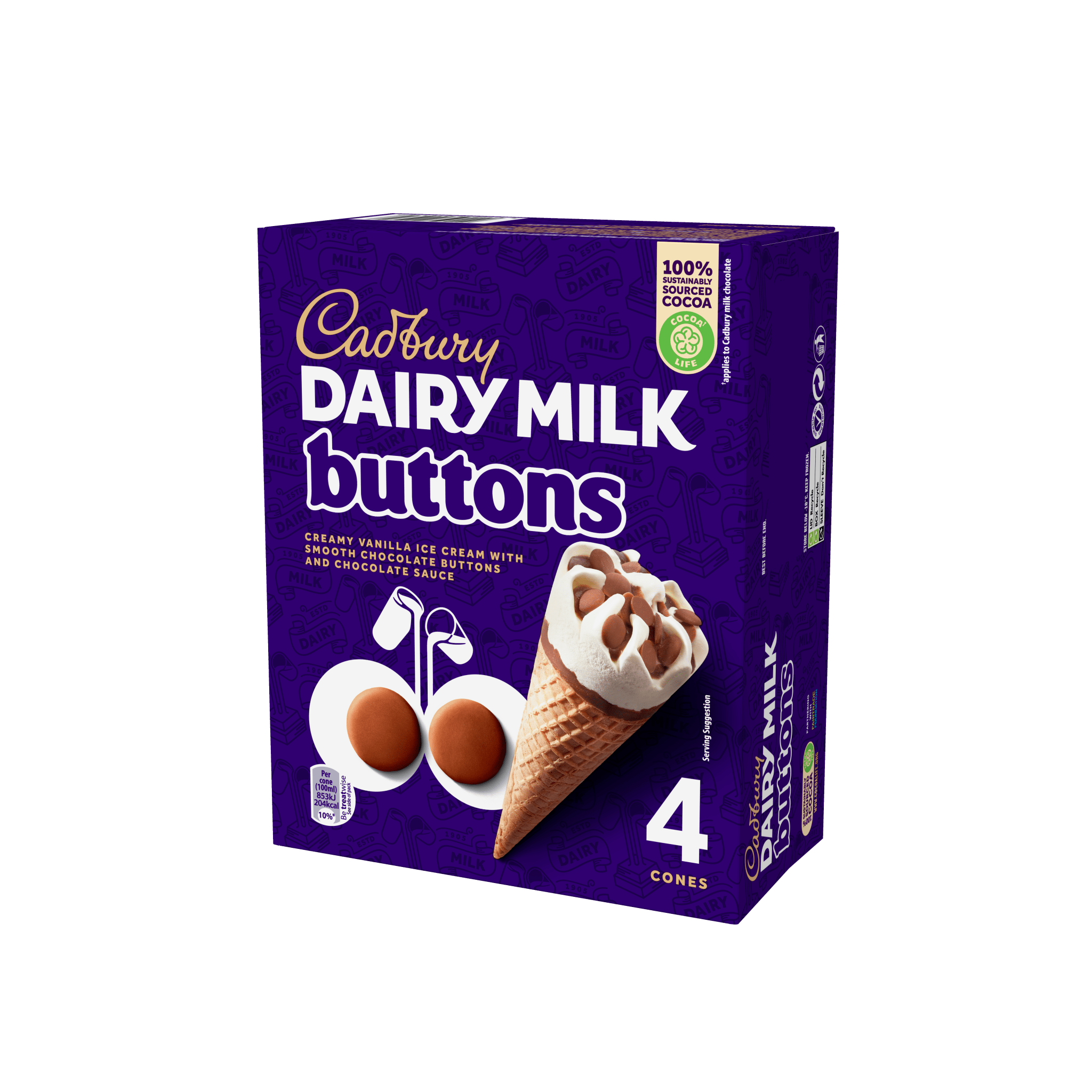Cadbury’s Dairy Milk Button Cone Multipack - NICE WHOLESALE