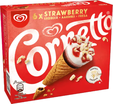 Cornetto Strawberry Multipack 6pk - NICE WHOLESALE