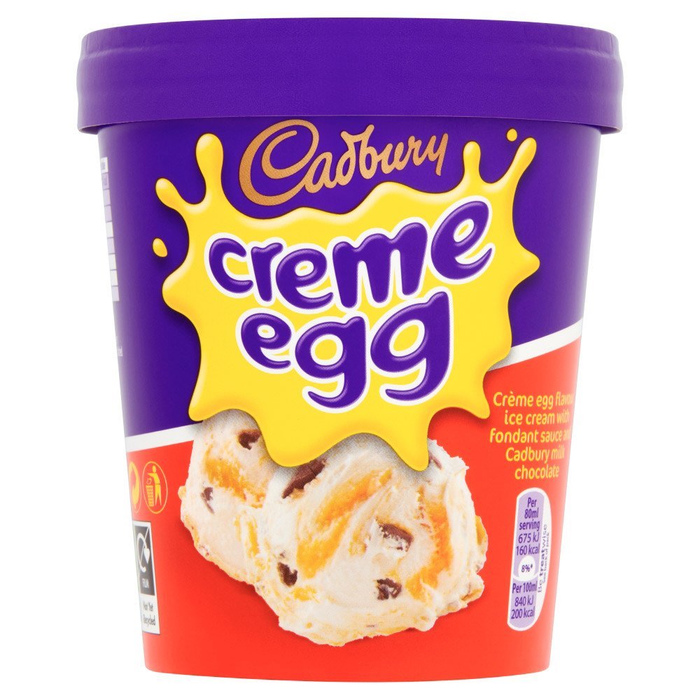 Cadbury Creme Egg Ice Cream Tub