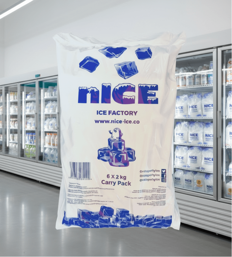 Cube Ice Retail Bag 2kg x 6 - Cafe Supply