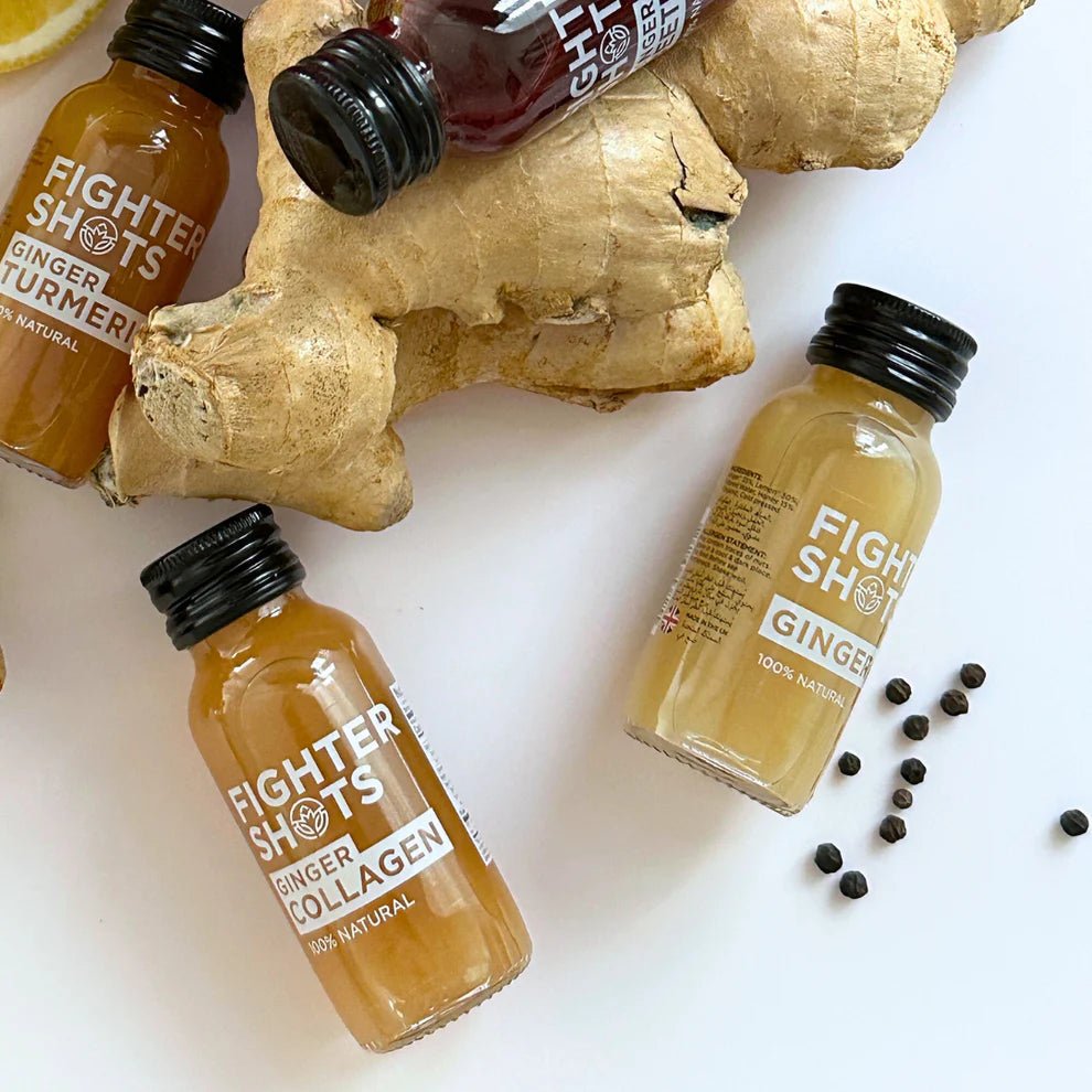 Fighter Shots Ginger + Marine Collagen 3,000mg - NICE WHOLESALE