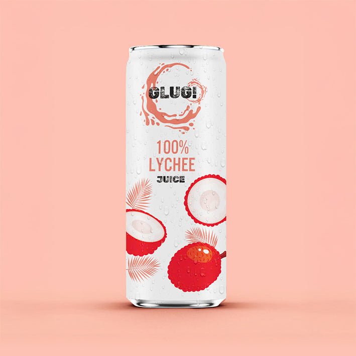 GLUG! 100% Lychee Juice 12x250 ml - NICE WHOLESALE