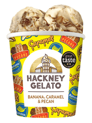Hackney Gelato Banana Caramel & Pecan Gelato - NICE WHOLESALE