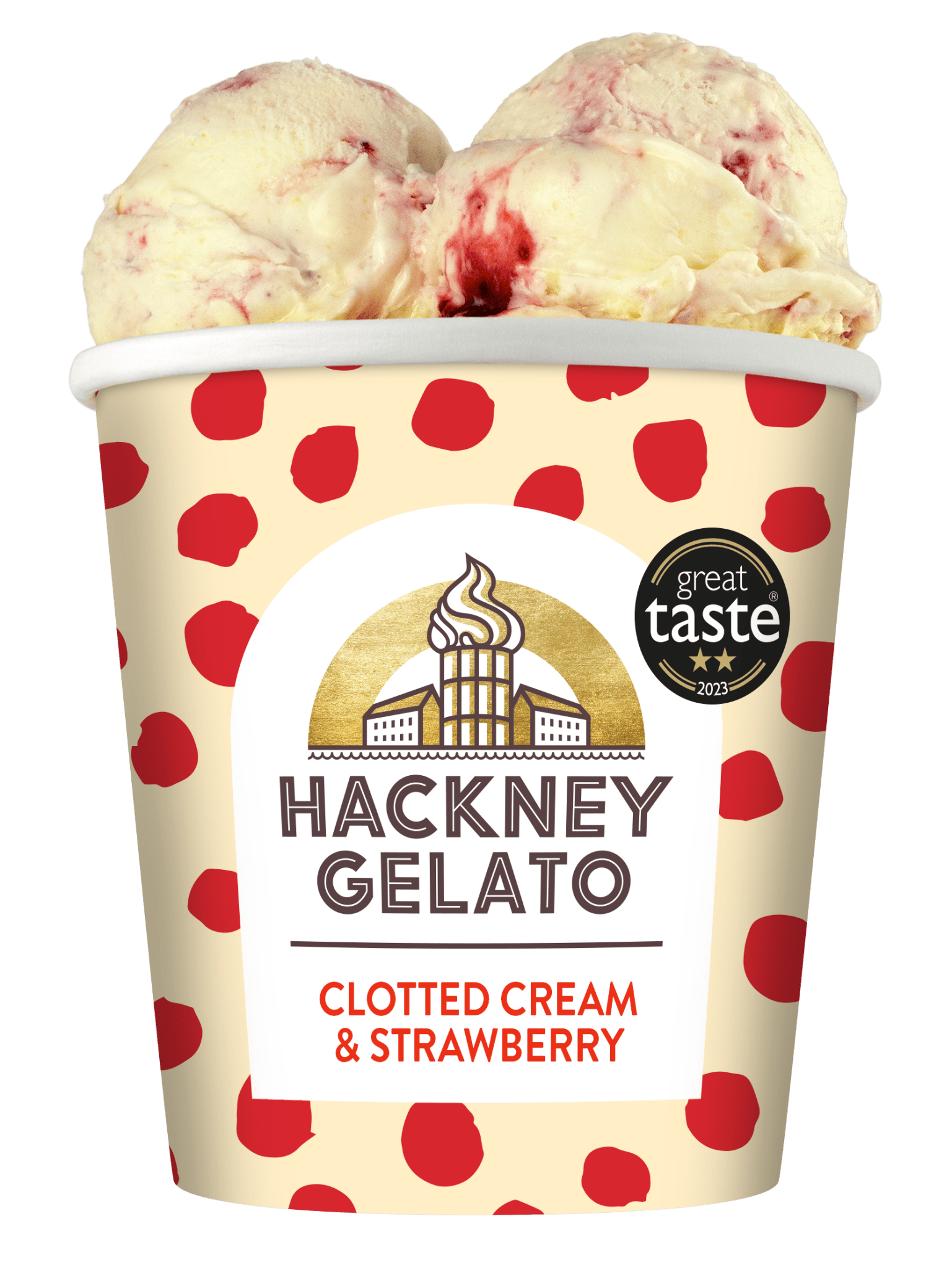 Hackney Gelato Clotted Cream and Strawberry Ice Cream - NICE WHOLESALE