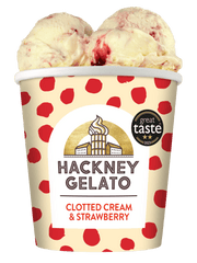 Hackney Gelato Clotted Cream and Strawberry Ice Cream - NICE WHOLESALE