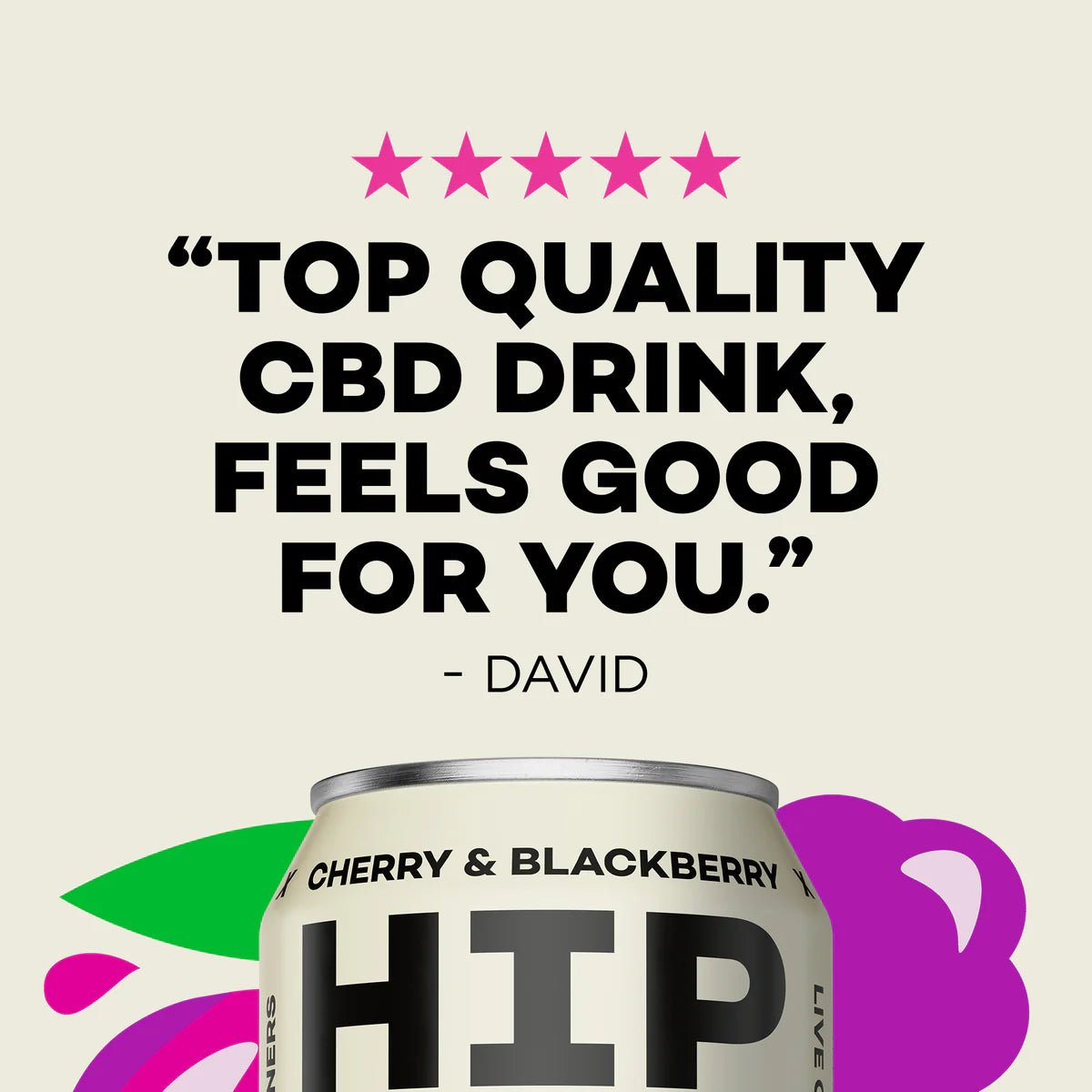 Hip Pop Cherry Blackberry Cbd Kombucha - NICE WHOLESALE