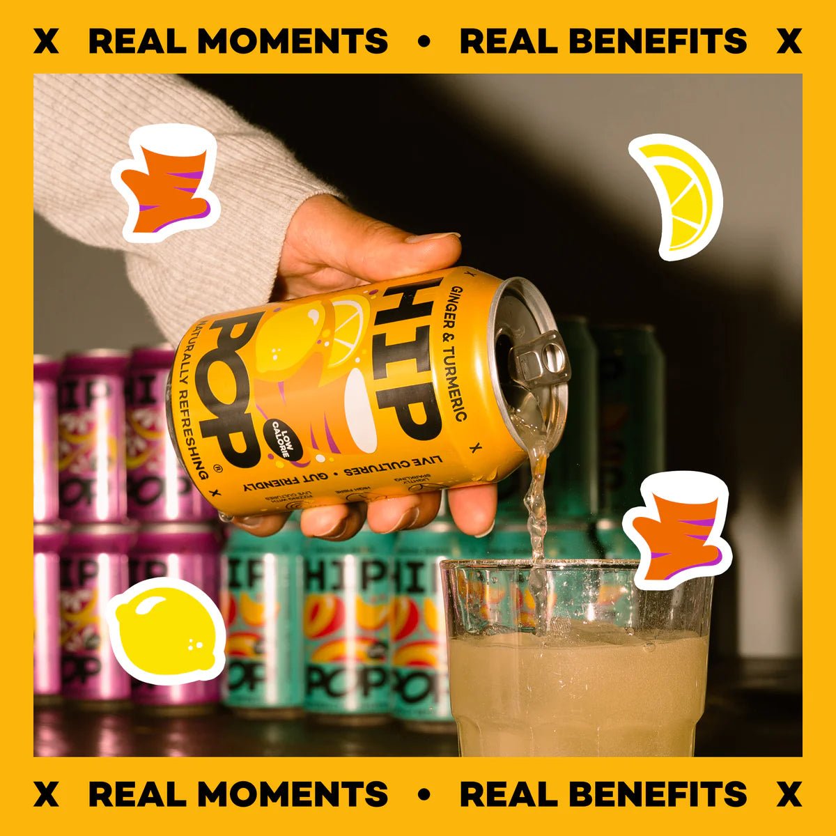 Hip Pop Ginger & Turmeric Soda - NICE WHOLESALE