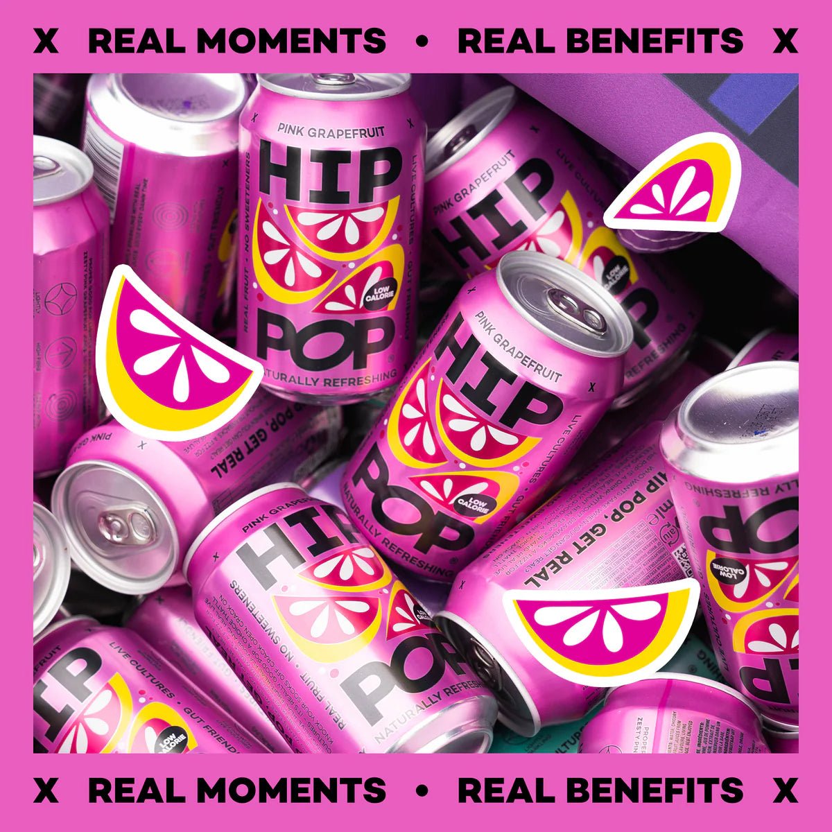 Hip Pop Pink Grapefruit Soda - NICE WHOLESALE