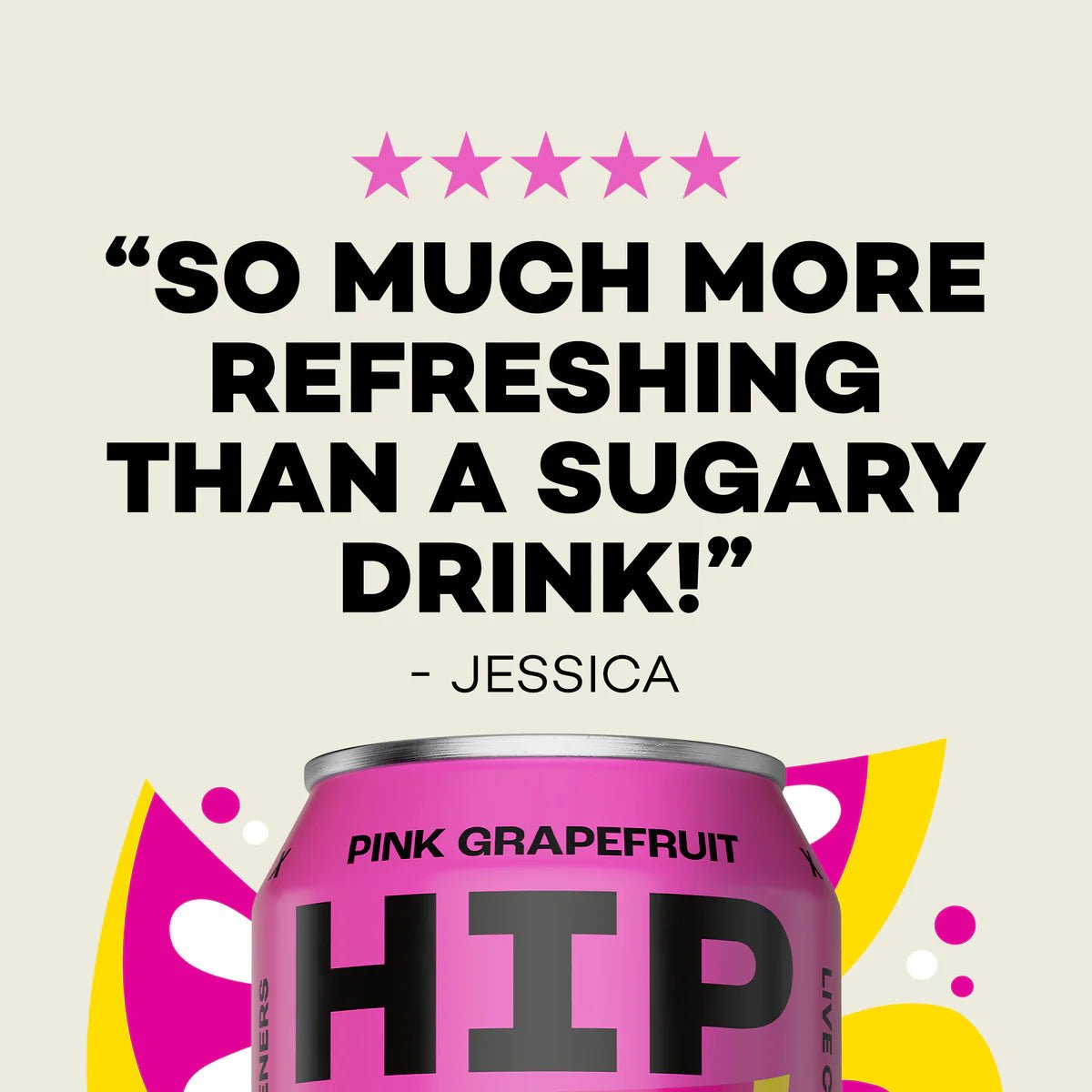 Hip Pop Pink Grapefruit Soda - NICE WHOLESALE