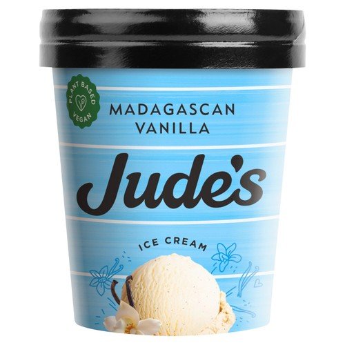 Jude's Plant-based Madagascan Vanilla Ice Cream 6 x 460 ml - NICE WHOLESALE
