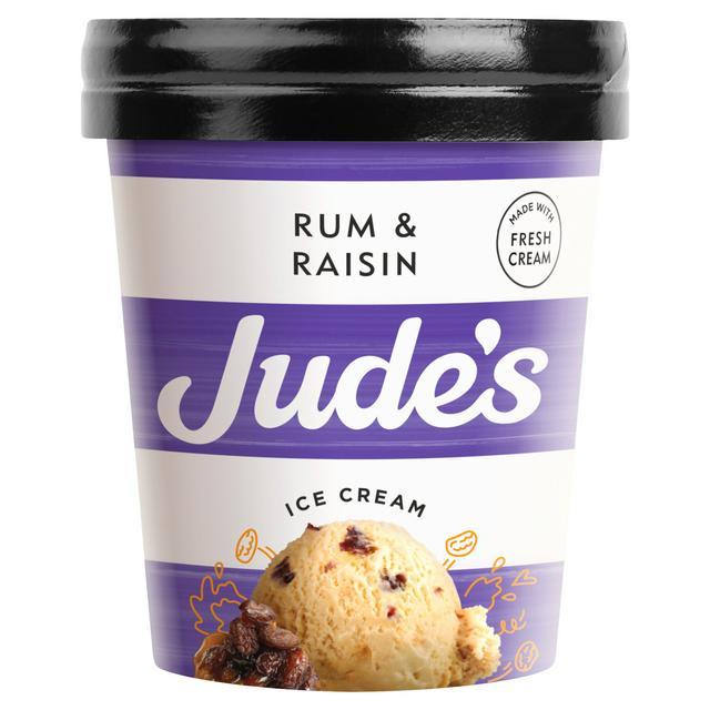 Jude's Rum & Raisin Ice Cream 6 x 460 ml - NICE WHOLESALE