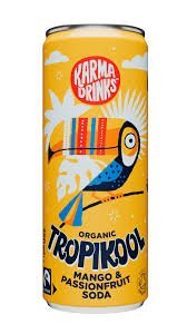 Karma Tropikool Mango Passion Fruit Soda Can | 24 x 250ml - NICE WHOLESALE