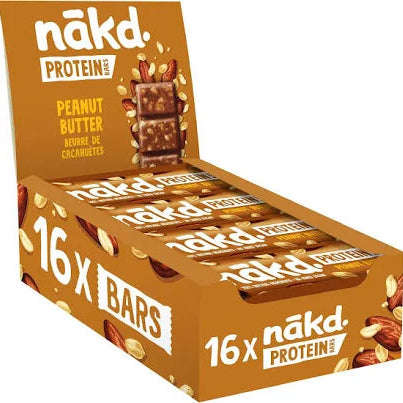 NAKD PEANUT BUTTER PROTEIN BAR 16X45G RRP£1.70
